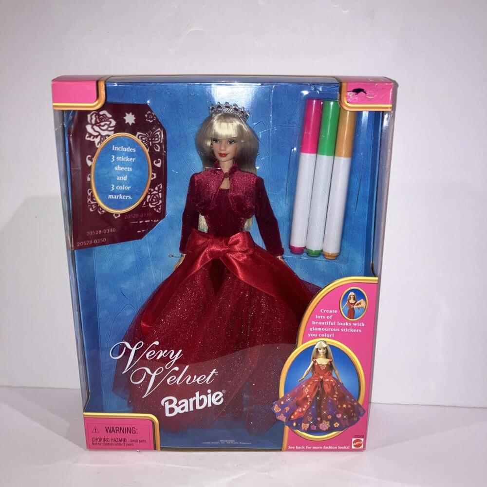 VINTAGE 1998 Barbie Doll Very Velvet Blonde Hair Green Eyes Mattel NEW In Box